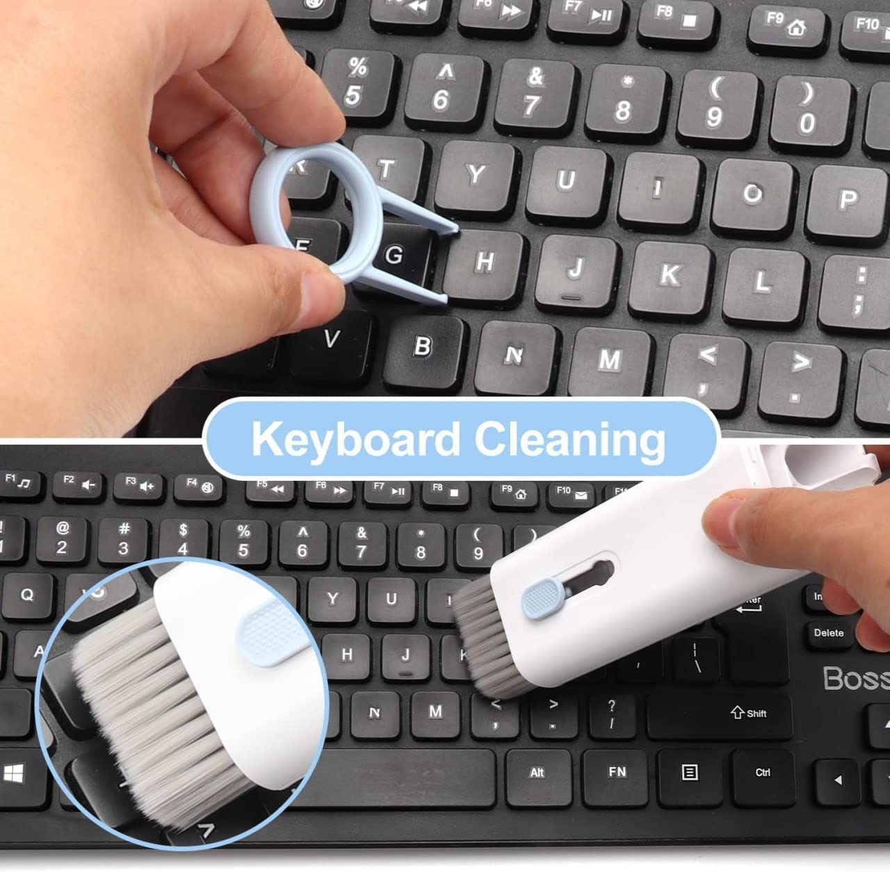 6462 7 in 1 Electronic Cleaner kit, Cleaning Kit for Monitor Keyboard Airpods, Screen Dust Brush Including Soft Sweep, Swipe, Airpod Cleaner Pen, Key Puller and Spray Bottle 02 6462 7 in 1 Electronic Cleaner kit, Cleaning Kit for Monitor Keyboard Airpods, Screen Dust Brush Including Soft Sweep, Swipe, Airpod Cleaner Pen, Key Puller and Spray Bottle 02